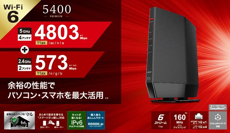 BUFFALO WSR-5400AX6P