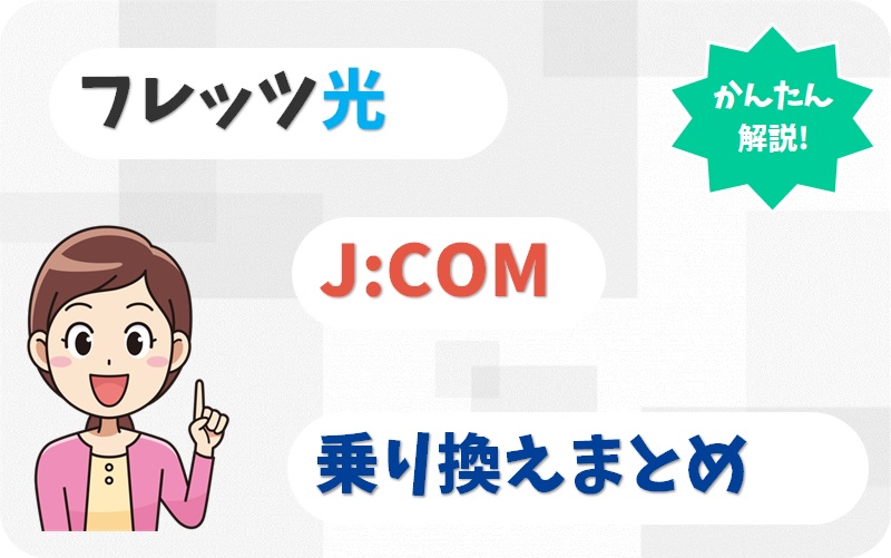 フレッツ光からJ:COMの乗り換えと転用をシンプル解説！【アイキャッチ画像】
