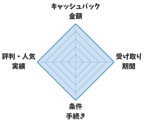 【レーダーチャート】エヌズカンパニーの代理店評価