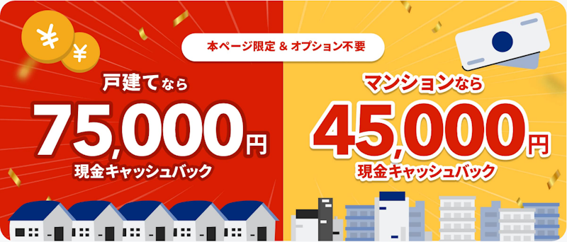 NURO光の公式特設ページの75000円限定キャッシュバック