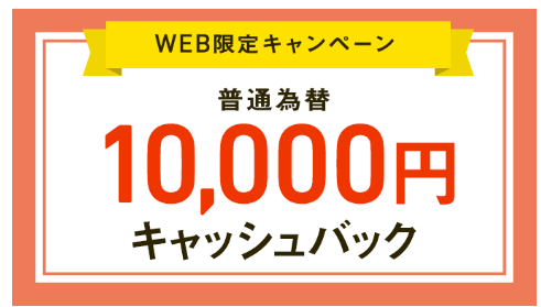 ヨドバシ.comのオンライン窓口に普通為替1万円のキャッシュバック