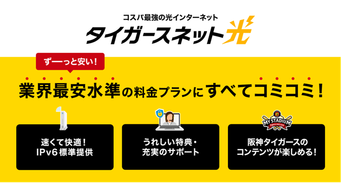 アイテック阪急阪神のタイガースネット光