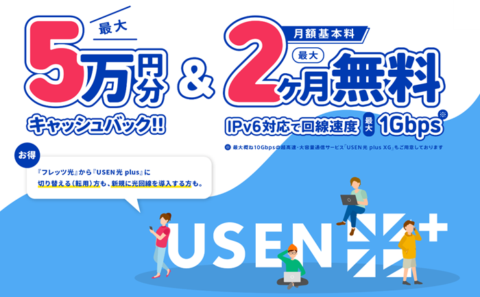 USEN NETWORKSのUSEN光 Plus