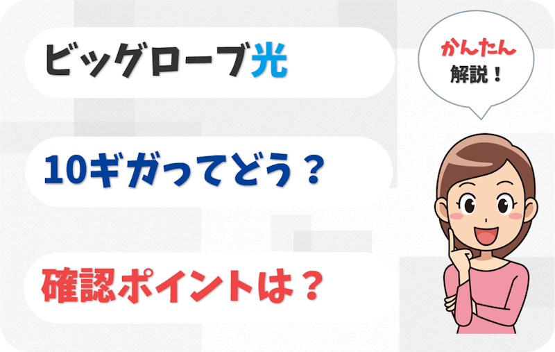 ビッグローブ光10ギガってどう？確認したいポイントは？