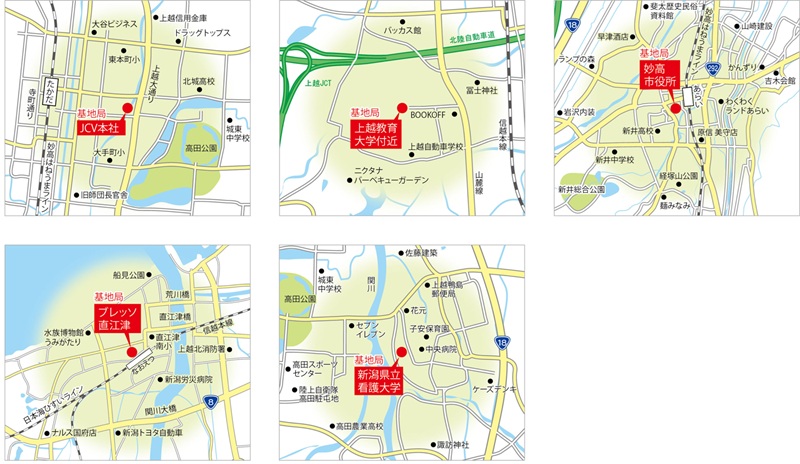 JCVらくらくWiFiの5つの基地局