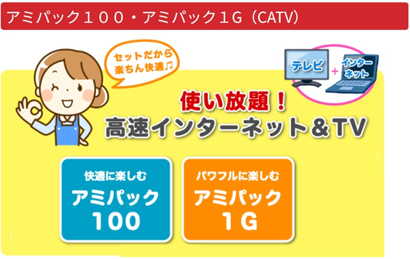 アミックスコムのアミックスコム光（アミパック）
