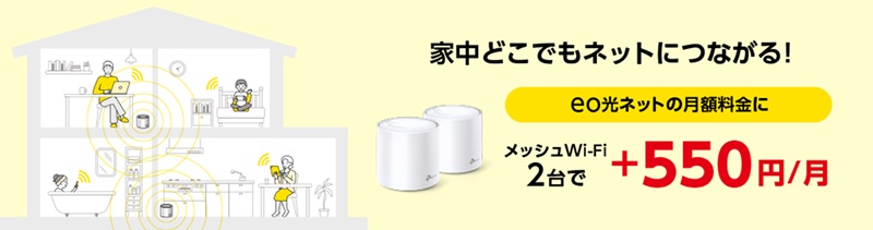 eoメッシュWi-Fiレンタルサービスの特徴