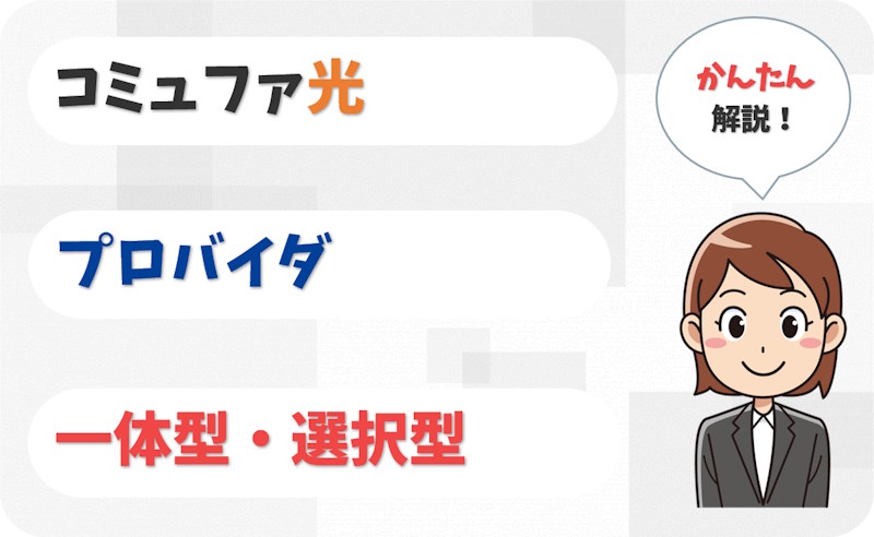 コミュファ光のプロバイダは一体型がおすすめ？選択型との違いは？