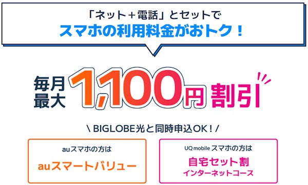 auスマートバリュー／UQ自宅セット割